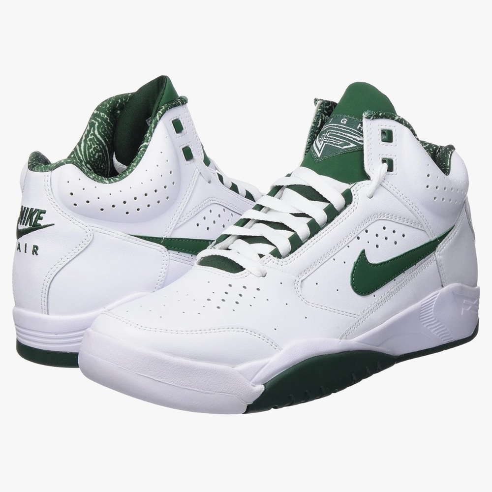 [Nike] Air Flight Lite Mid "White/Gorge Green" Men's Shoe